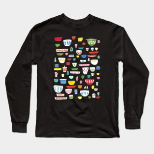 Vintage Dishware Long Sleeve T-Shirt